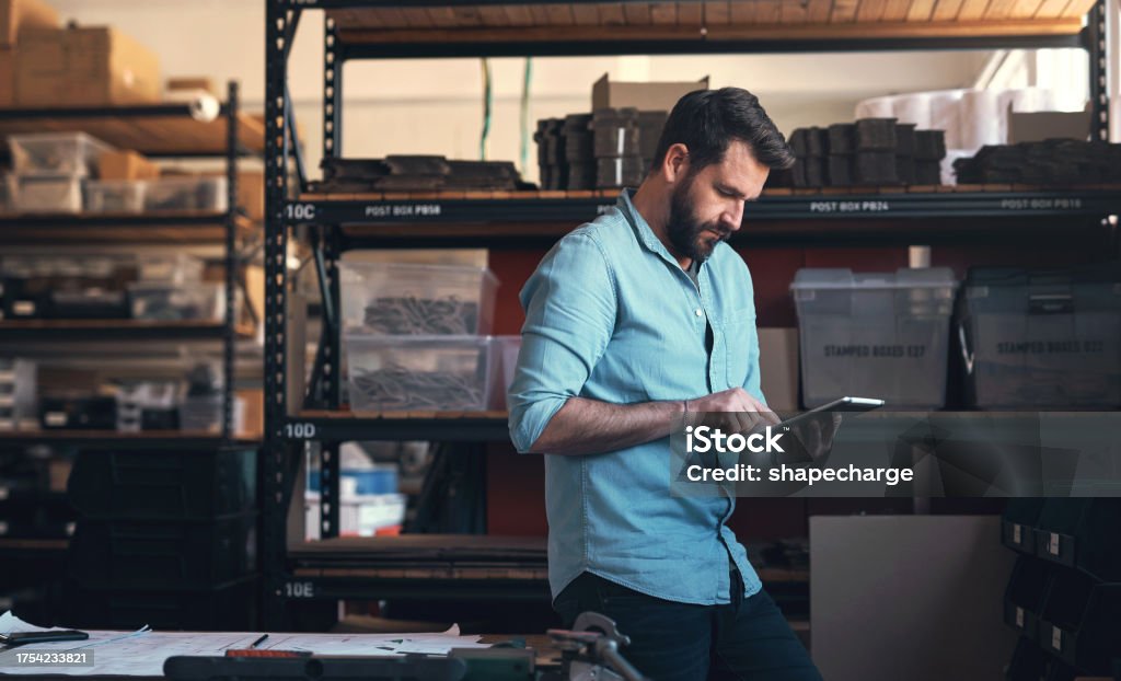 Business man banking on ipad
